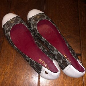 Coach flats, worn once.